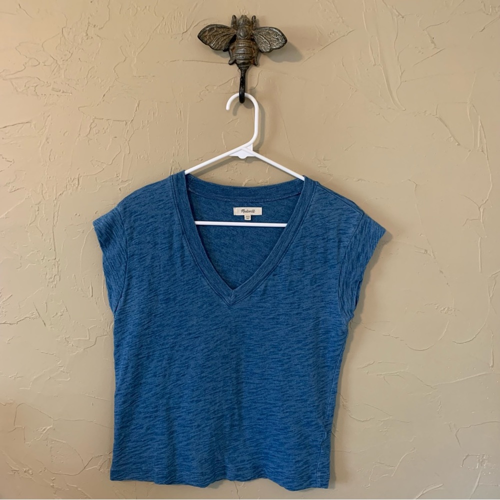 Madewell Womens Blue Sleeveless Knit Top V-Neck XXS